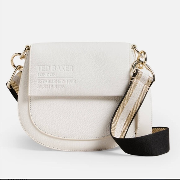 Ted Baker White Crossbody Bag Minimalist Design - Picture 1 of 8